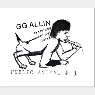 GG Allin Public Animal #1 Vintage FanArt Posters and Art